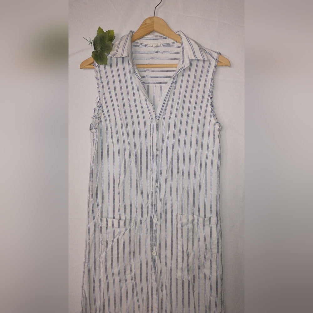 A Loves A Striped Sleeveless Maxi Summer Beach Dress Anthropologie Dillards XS - Picture 2 of 6